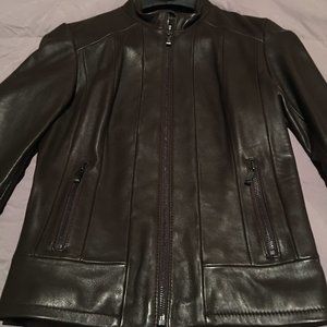 Pelle Studio Smooth Brown Leather Jacket - Size XS